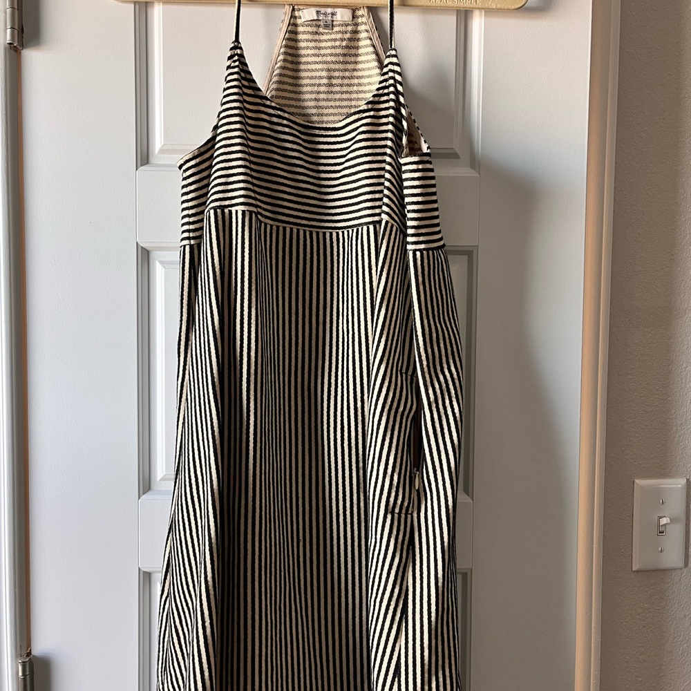 Madewell Strapless Black and White Dress